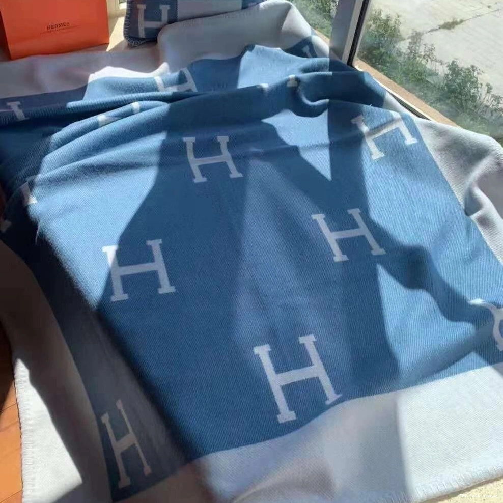 WOOL HERMES THROW CLASSIC BLANKET 0822